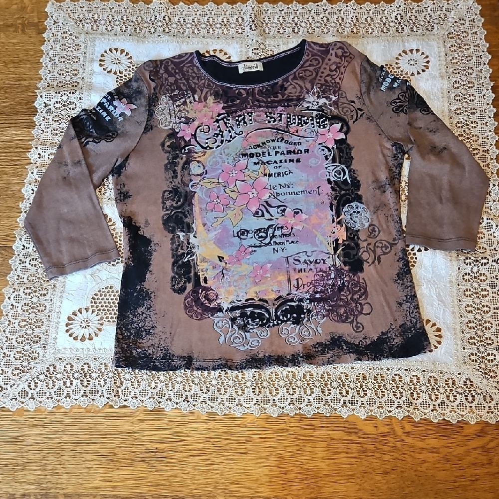 Jamee J Southwestern Cowgirl Rodeo Shirt Top